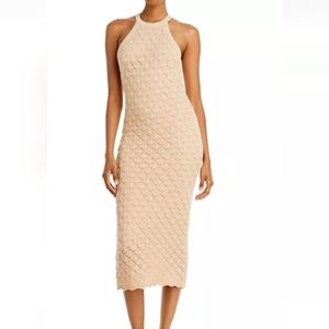 Alice + Olivia Beige Midi Dress